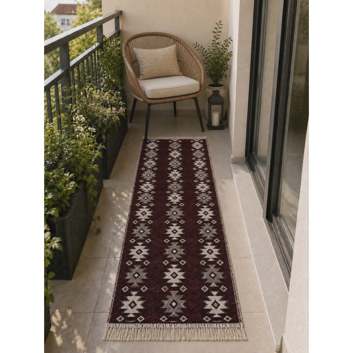 Covor traditional 60 x 125 cm maro