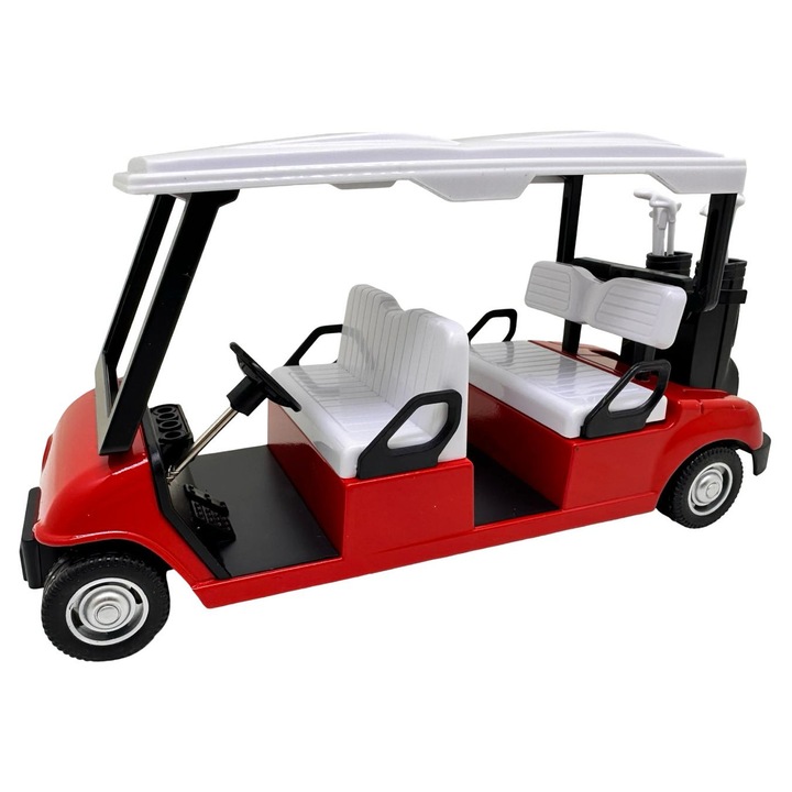 Golf autó modell 1:20 fém replika golfpályára, 4 üléses