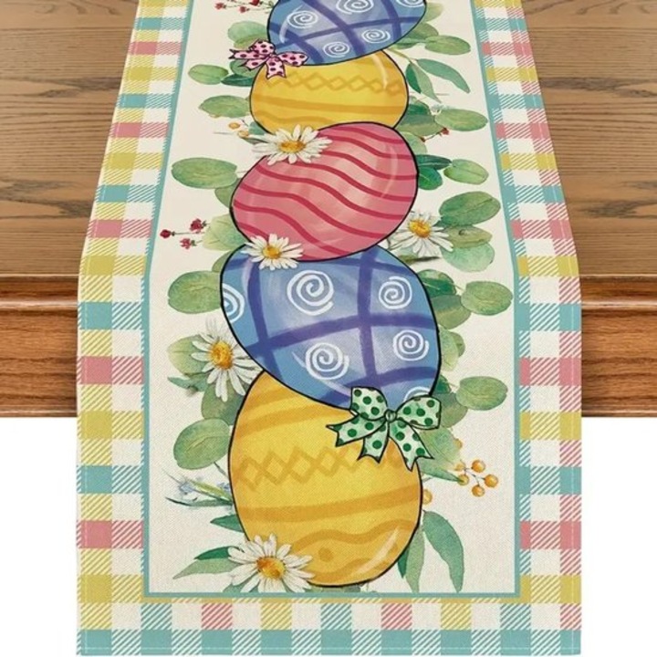 2 db húsvéti asztali futó szett, vegyes, 33x183cm, többszínű