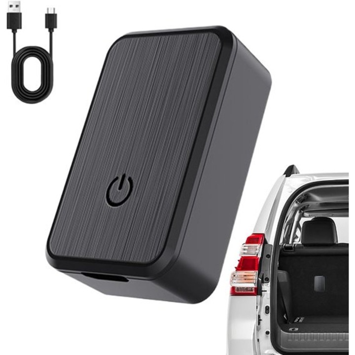 GPS локализатор GFO8 K0443-emagCJ-46959, проследяване в реално време, GPRS 850/900/1800/1900 MHz, геозониране и аларми за движение, полимерна батерия, 35×24×15,5 мм, черен