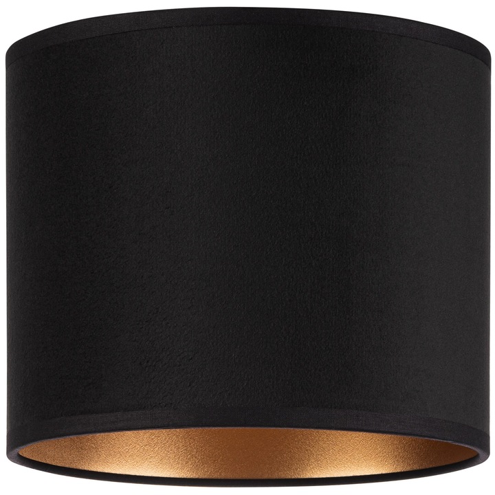 Abajur Tornado Lights rotund catifea negru-auriu 20cm