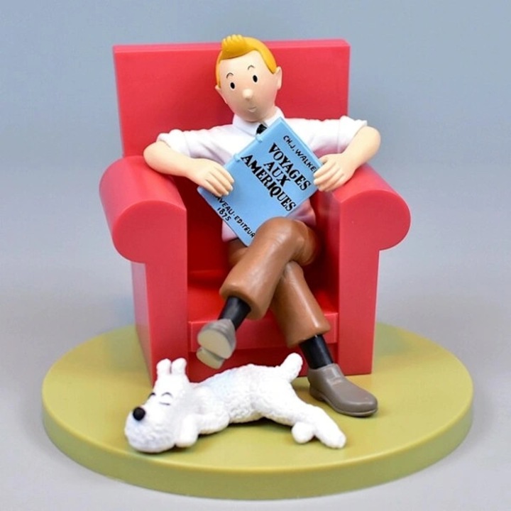 Tintin figura PVC szobor piros 14x19cm