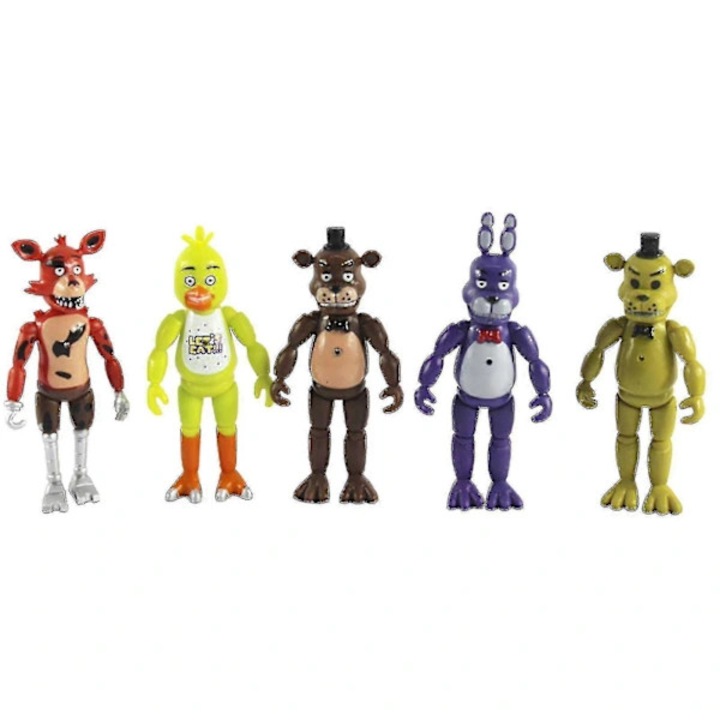 Set 5 figurine Five Nights At Freddy's, plastic, iluminare, 14-15.5cm