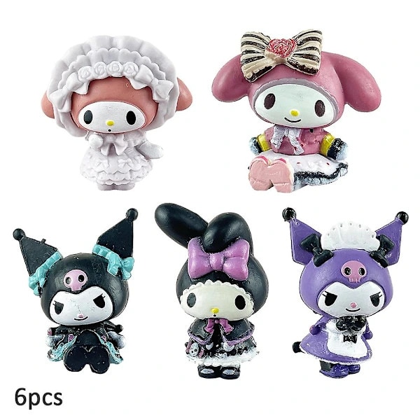 maimero　0605 Set 5 figurine anime PVC Kuromi My Melody 3-4cm multicolor - eMAG.ro