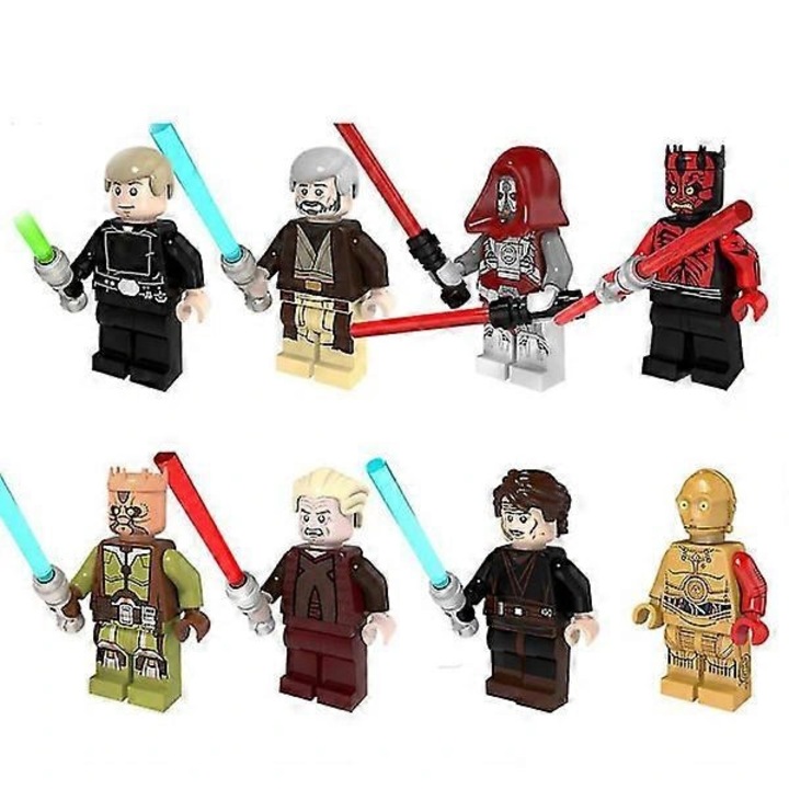 Комплект фигурки Star Wars Jedi Sith, 8 броя, многоцветен, 4.5см