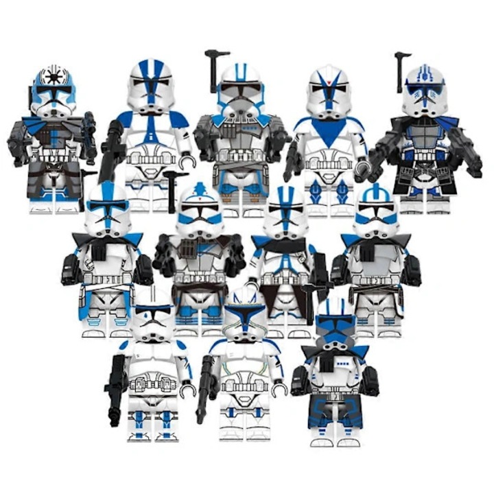 Комплект от 12 фигурки Star Wars 501st Legion ARC Troopers, пластмаса ABS, 4.5x4.5см