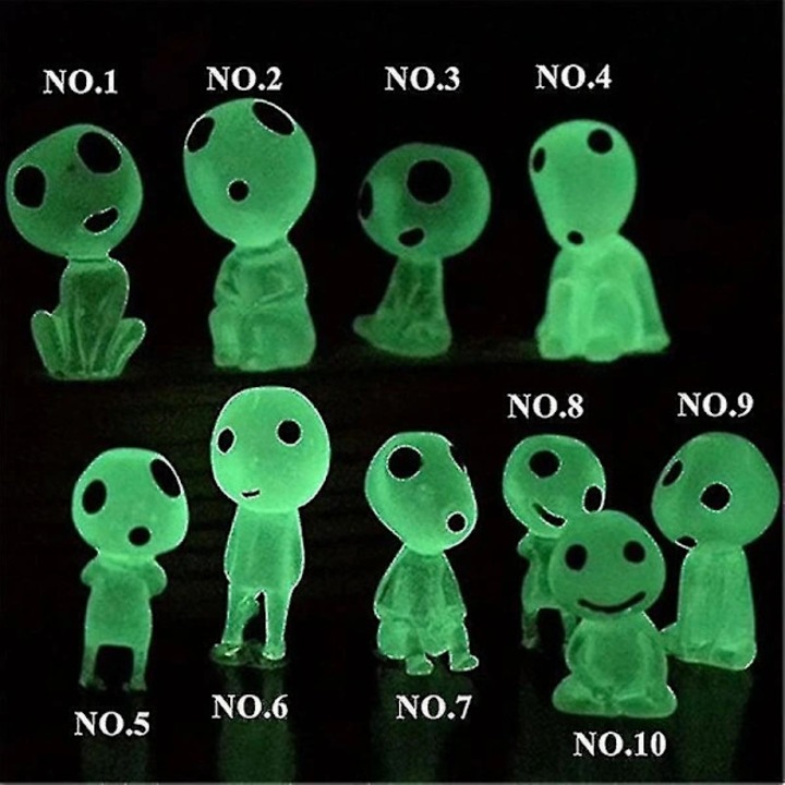 Set 10 figurine rasina, spirit copac, fosforescent, 38cm
