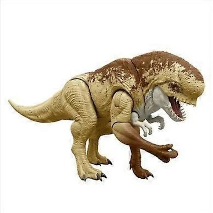 Dinoszaurusz figura, Tyrannosaurus Rex, gyanta, terepmintás, irodai dekoráció, 15x10x8cm