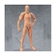 Set manechine artistice, barbat si femeie, articulat, gri, 13-15cm