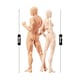 Set manechine artistice, barbat si femeie, articulat, gri, 13-15cm