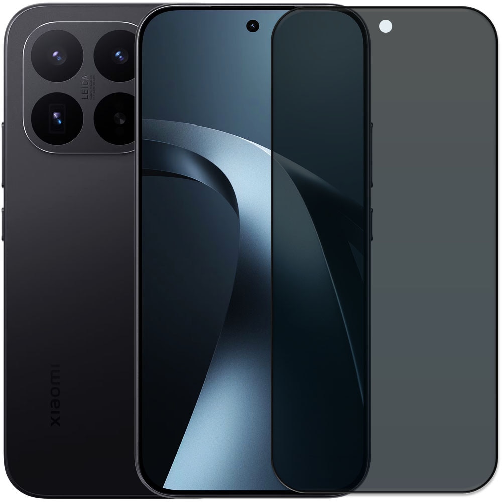 Folie din sticla securizata pentru Xiaomi 17T, HAMSTERBOX Privacy Shield, Protectie completa ecran, Full face, Aplicare rapida, Case Friendly, Negru
