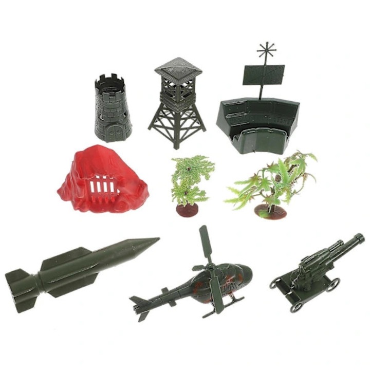 Set 6 jucarii militare, plastic, multicolor, 12x4.5x3.5cm