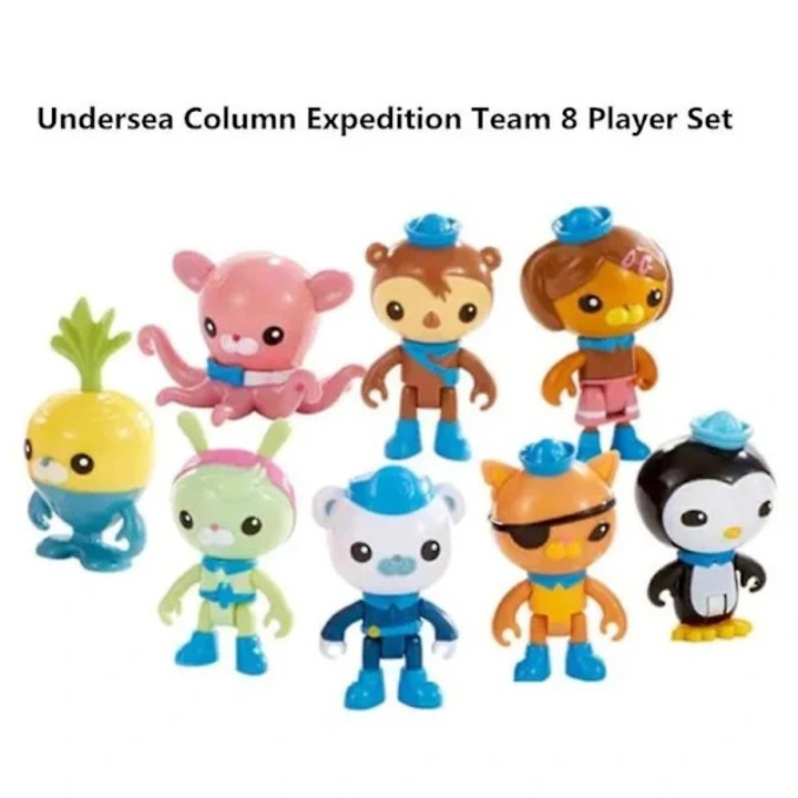 Set 8 figurine Octonauts, plastic, multicolor, 8 piese