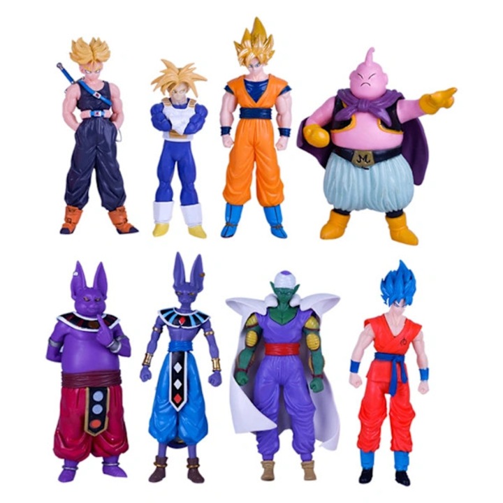 8 db-os Dragon Ball PVC figura készlet, többszínű, 10x15x5cm