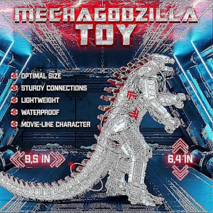 Figurina monstru Mechagodzilla vs Godzilla 2021 articulata multicolor 20x15x10cm