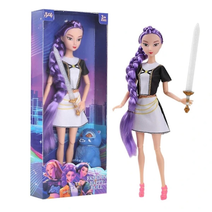 Figurina colectionabila K-pop Demon Hunters, plastic, 1/3 piese, multicolor, 15x10x5cm
