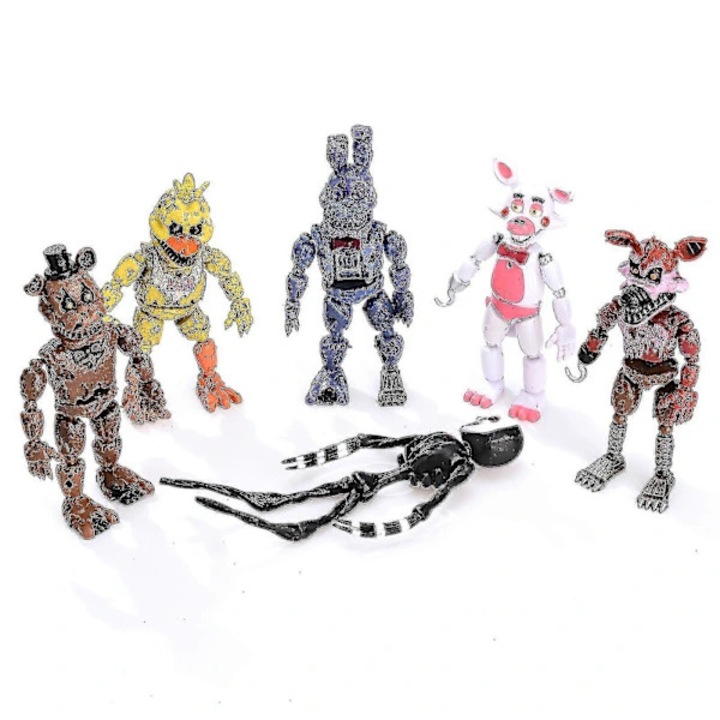 Set 6 figurine Five Nights At Freddy's, PVC, multicolor, 6 piese