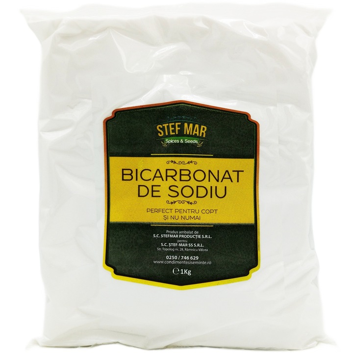 Bicarbonat de Sodiu pur alimentar "Baking soda", 1kg, StefMar