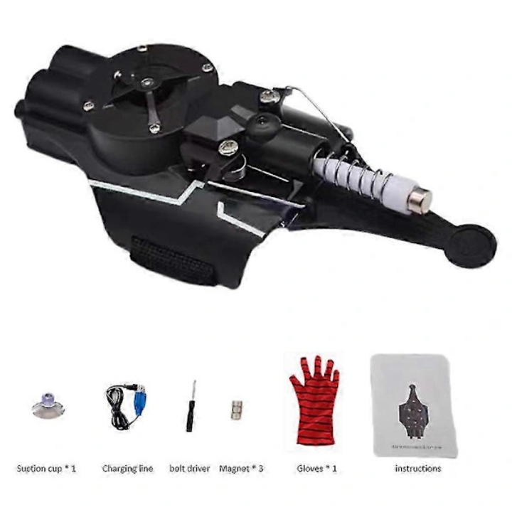 Lansator electric plasa Spiderman, negru, set jucarie rol copii