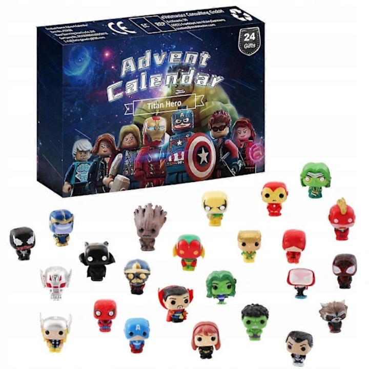 Calendar Advent 24 piese, figurine, multicolor, 38x25x3cm