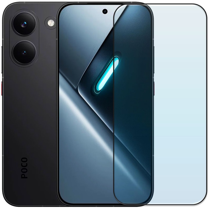 Folie din sticla securizata pentru Xiaomi Poco X8 Pro, HAMSTERBOX Glass Shield, Protectie completa ecran, Full face, Aplicare rapida, Case Friendly, Transparenta