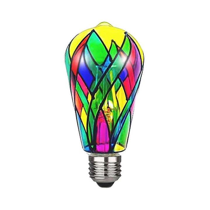 Bec LED 4W E26 ST19 színezett üveg 16x8x8cm