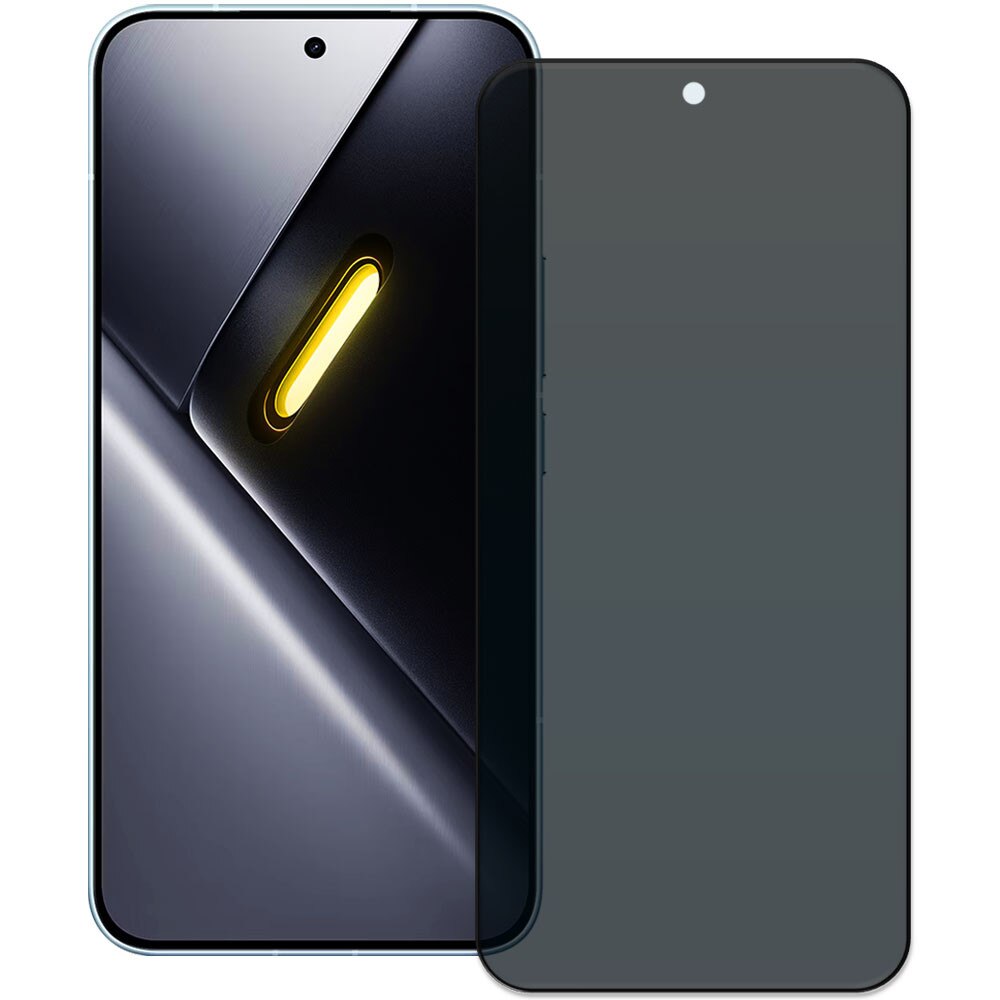 Folie din sticla securizata pentru Xiaomi Poco X8 Pro Max, HAMSTERBOX Privacy Shield, Protectie completa ecran, Full face, Aplicare rapida, Case Friendly, Negru