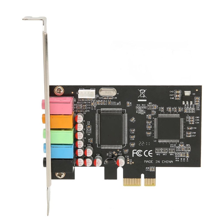 PCIe 5.1 hangkártya, 6 csatornás, 24-bites 48 kHz, belső