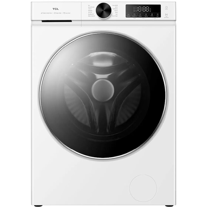 TCL FP0944WA0 Washing machine, A, Front loading, Washing capacity 9 kg, 1400 RPM, Depth 56, 1 cm, White