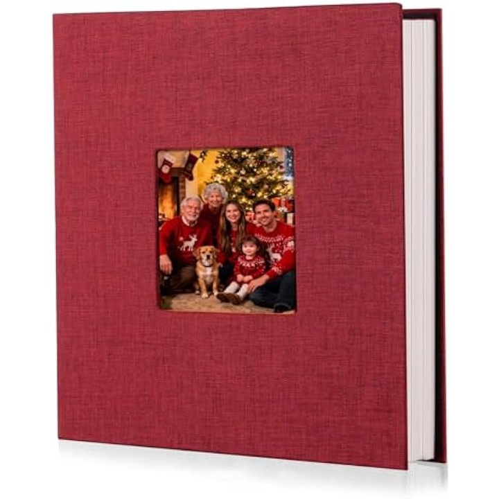 Album foto DIY, 40 pagini autoadezive, rosu, 28x27cm
