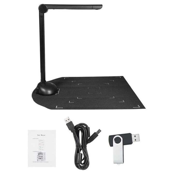 A3 A4 dokumentumszkenner, 16MP, LED, USB, többszínű