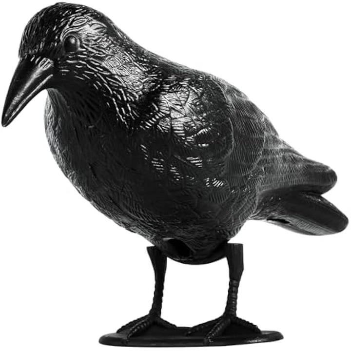 Repelent pasari plastic corb negru cu carlig agatare pentru gradina balcon