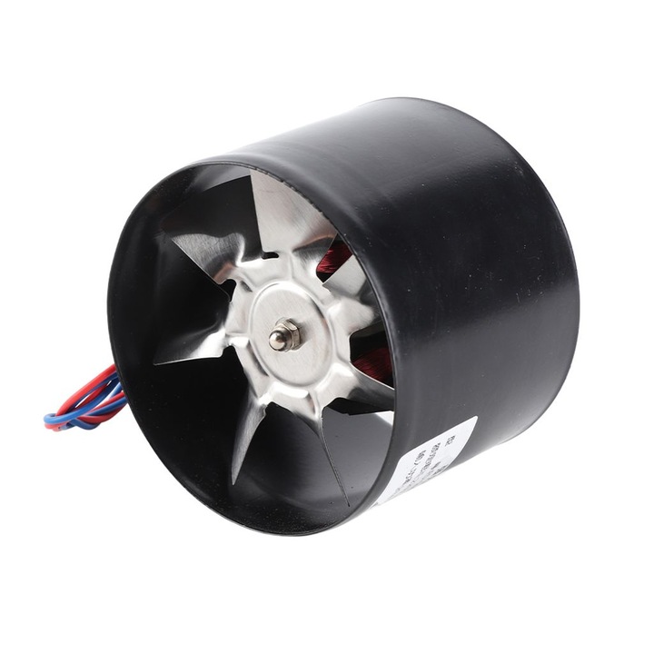 Kerek fém elszívó ventilátor, hatékony, csendes, 50Hz