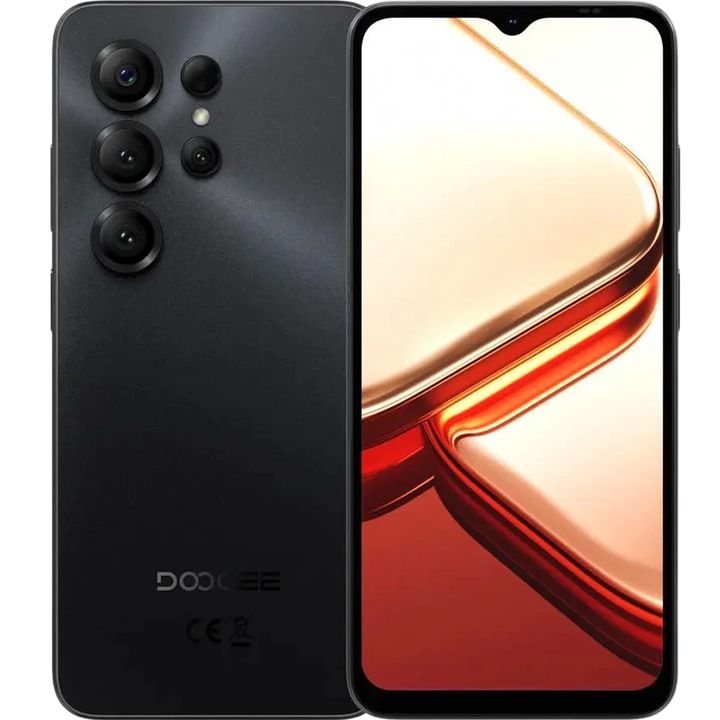 Telefon mobil Doogee Note 56 X, 4G, Dual SIM, Octa-Core, 6.56" HD+ 90Hz, 3GB RAM, 64GB, 6150mAh, Android 16, Black