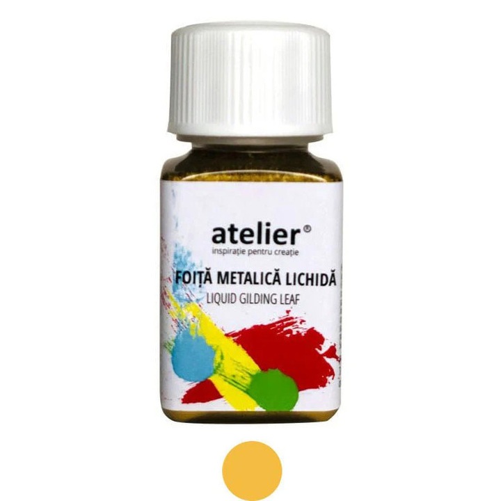 Foita metalica lichida Porporina, Rich Gold, Atelier, 50 ml