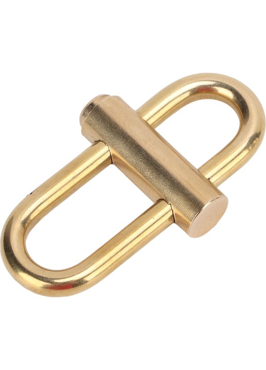 Sárgaréz karabiner kulcstartó csúszózárral 5.8cm