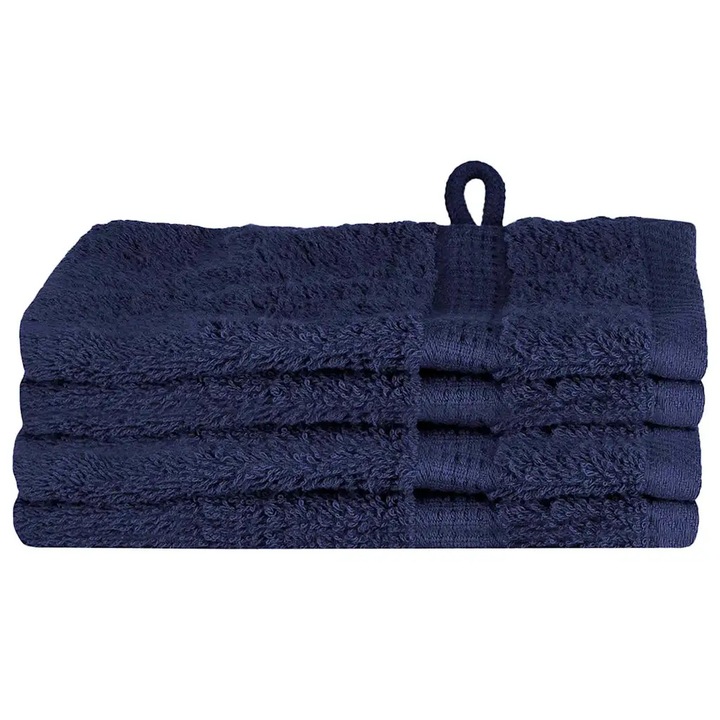 Prosop pentru musafiri SOLUND 4 pcs vidaXL, Albastru marin 15 x 21 cm