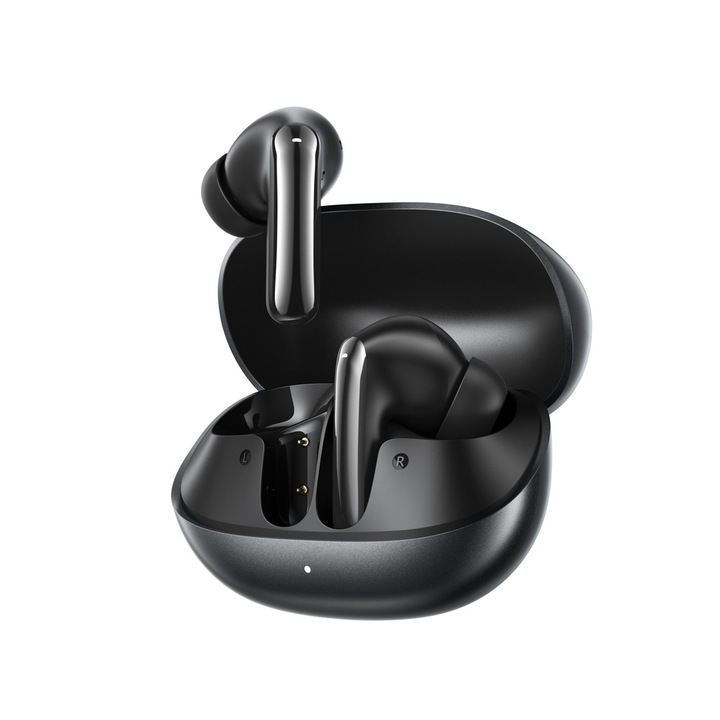 Casti wireless QCY MeloBuds N20, ANC, Bluetooth 6.0, Autonomie 40h, IPX4, USB-C, Negru
