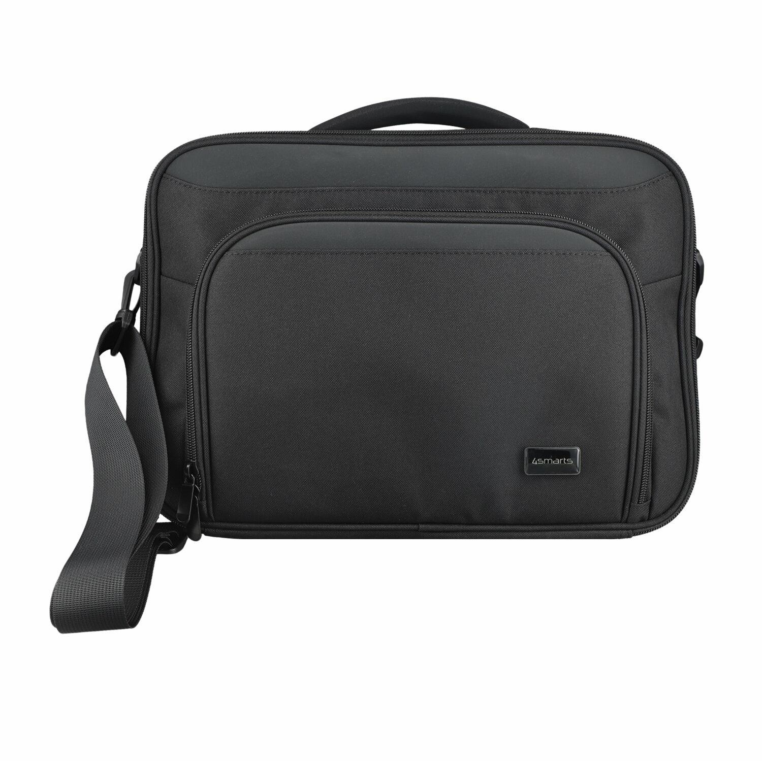 Geanta laptop 4smarts Target Eco Clamshell compatibila cu laptop 13-14 inch, Poliester, 33.5 x 24.5 cm, Negru