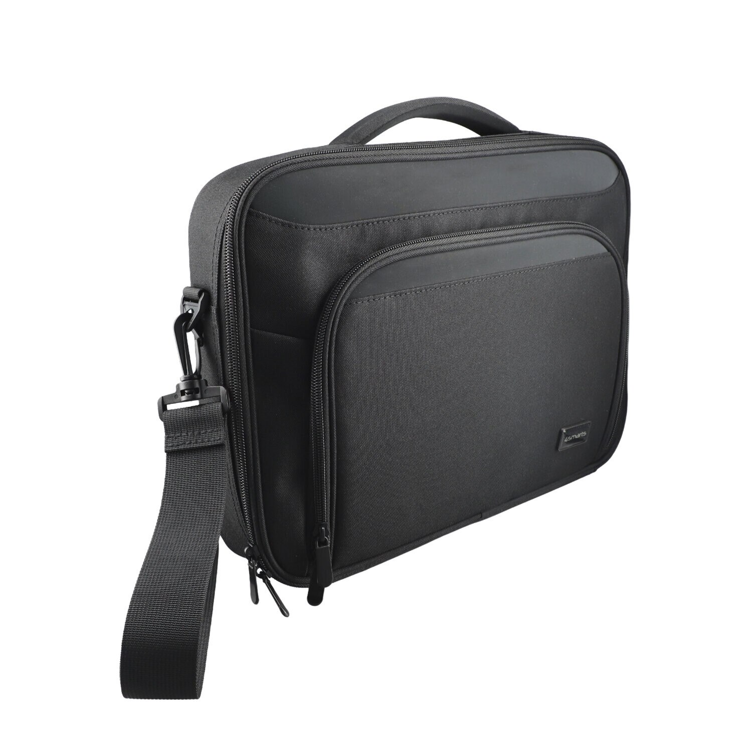 Geanta laptop 4smarts Target Eco Clamshell compatibila cu laptop 13-14 inch, Poliester, 33.5 x 24.5 cm, Negru