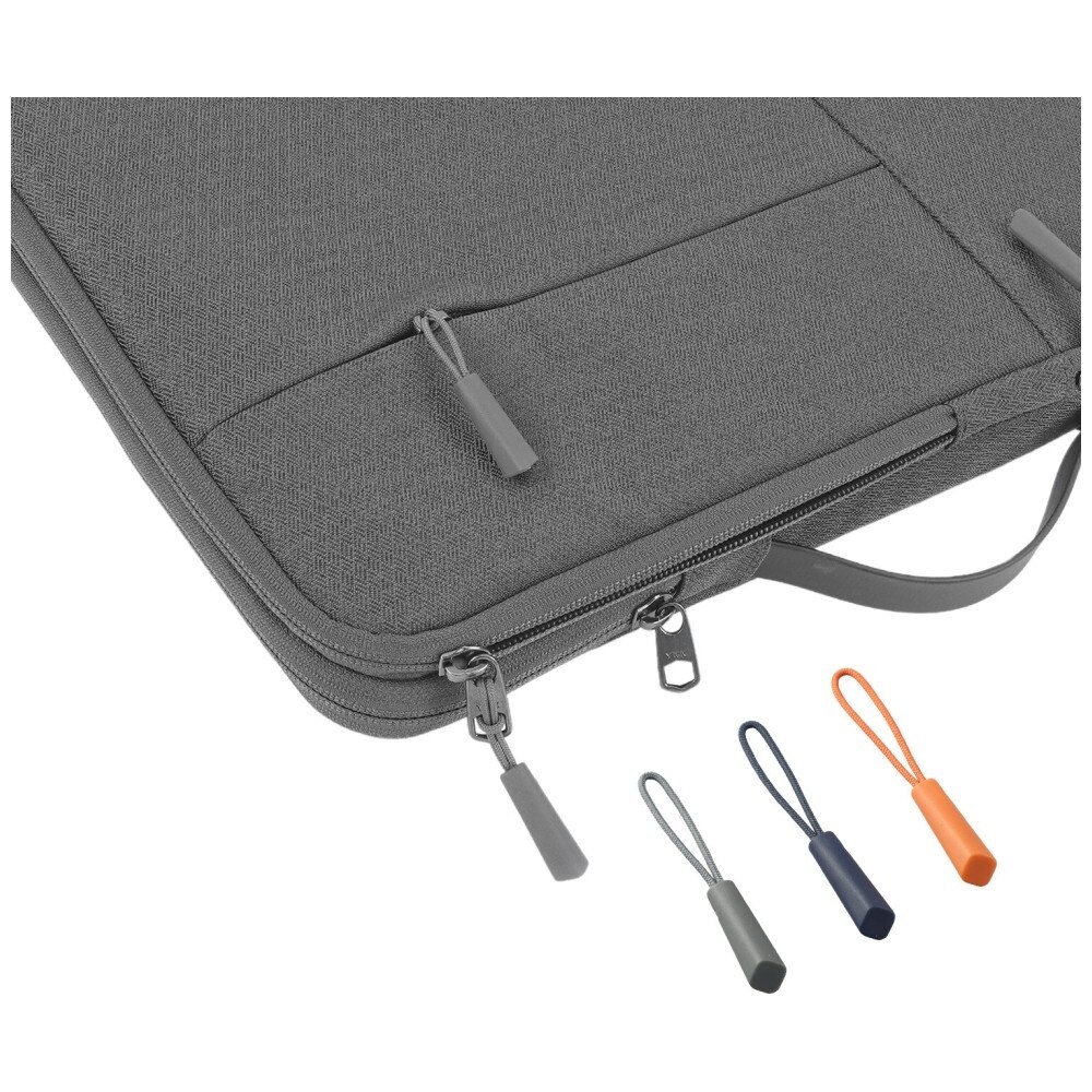 Geanta laptop 4smarts AirCushion Multi Sleeve compatibila cu laptop 15 inch, Nylon, Buzunar pentru tableta 10 inch, Gri