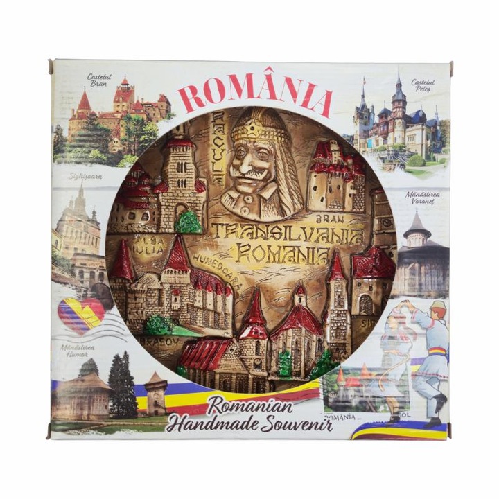 Плакета гипс Румъния, сувенир подаръчен магазин, 16x24x2.5 см, модел es9669 d