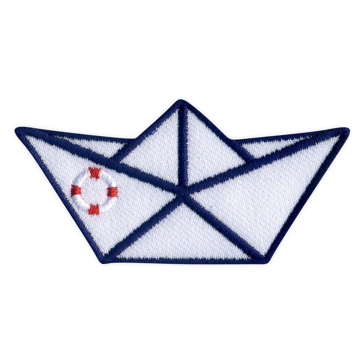 Textil folt Patchion origami hajó többszínű 3.6x7.5cm