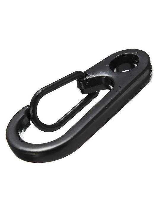 Mini kulcstartó, ötvözet, fekete, 3.2cm, 15kg teherbírás