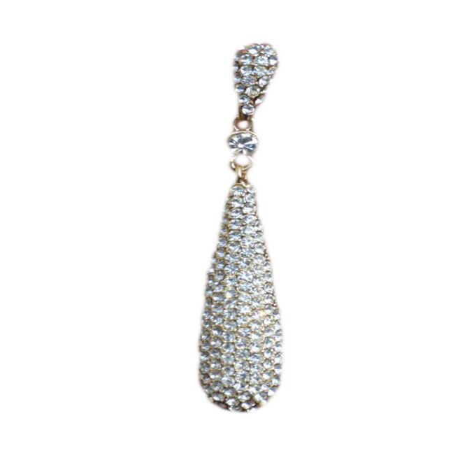 Cercei fashion din metal argintiu decorat cu stasuri, D&J Exclusive, argintiu