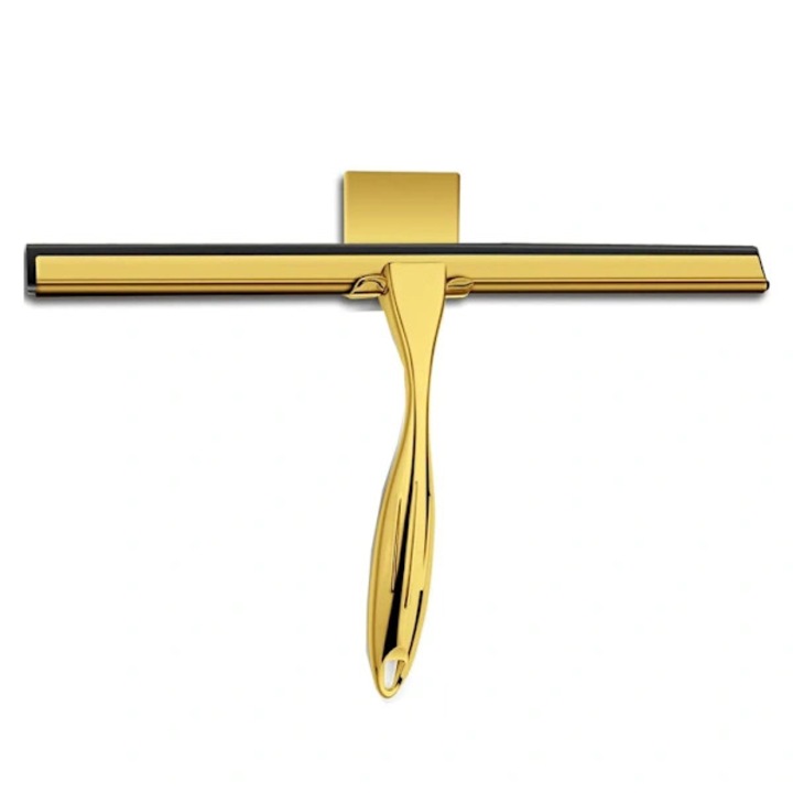 Racleta multifunctionala pentru dus, otel inoxidabil, bronz, auriu, 25 cm
