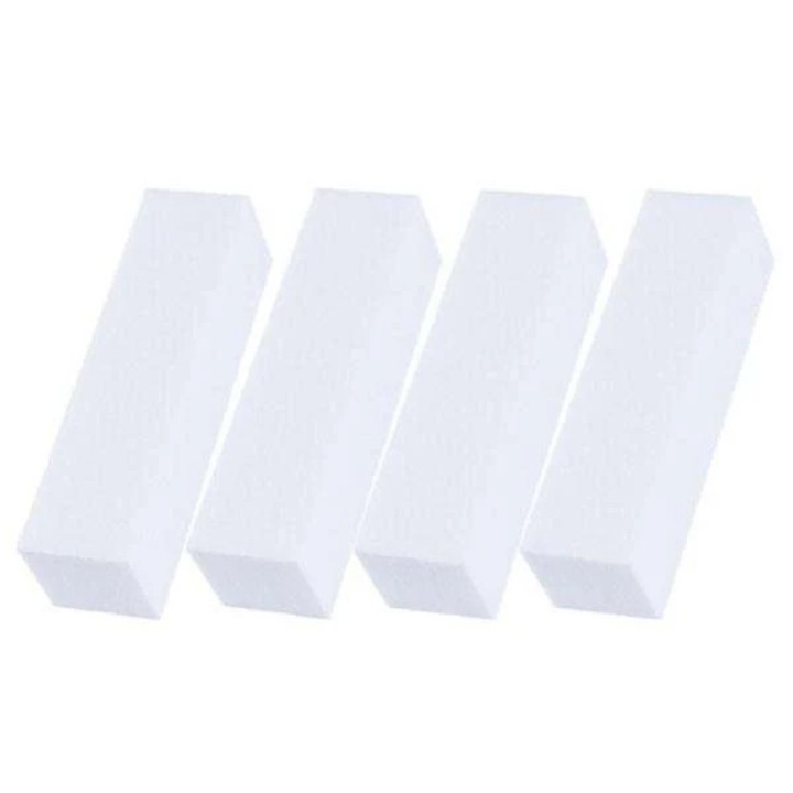 Set 4 pile bloc pentru unghii, alb, 9.2x2.5cm