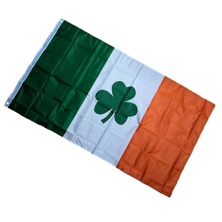 Steag tricolor Irlanda, poliester, 150x90cm, verde-alb-portocaliu