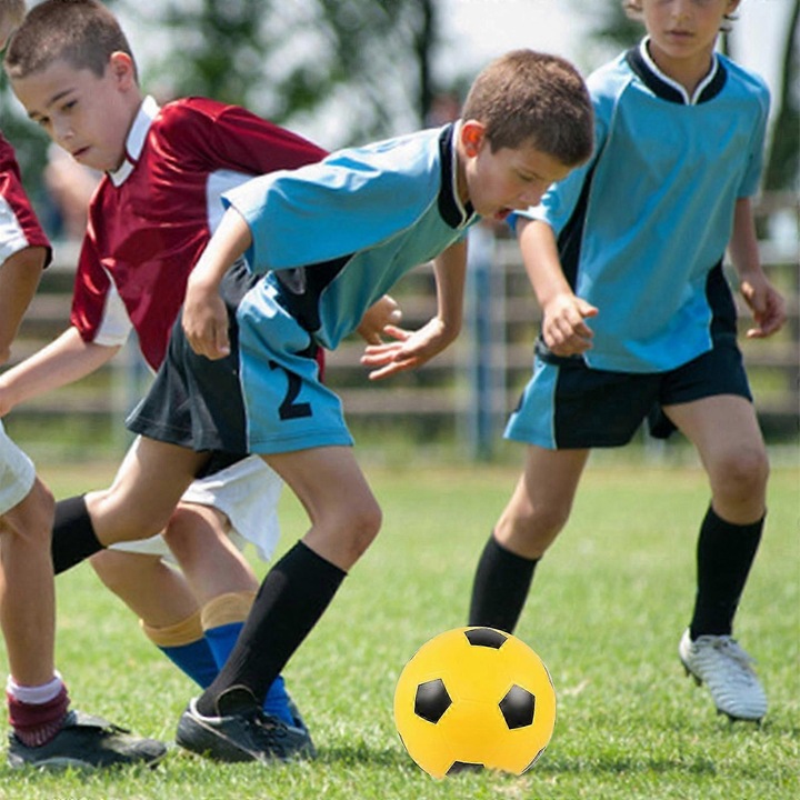 Csendes futball labda, PVC, könnyű, sárga, 1 db