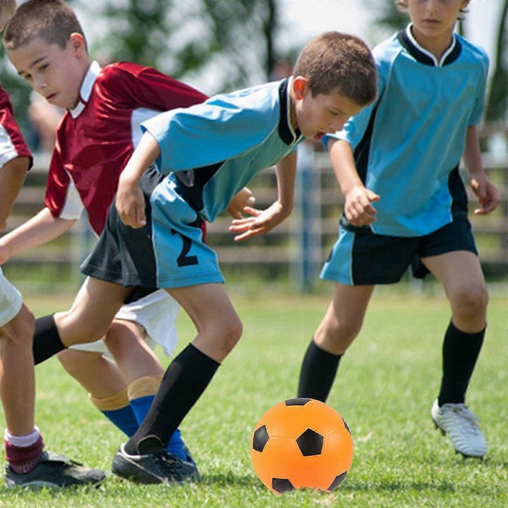 Csendes futball labda, PVC, narancssárga, 20x20cm